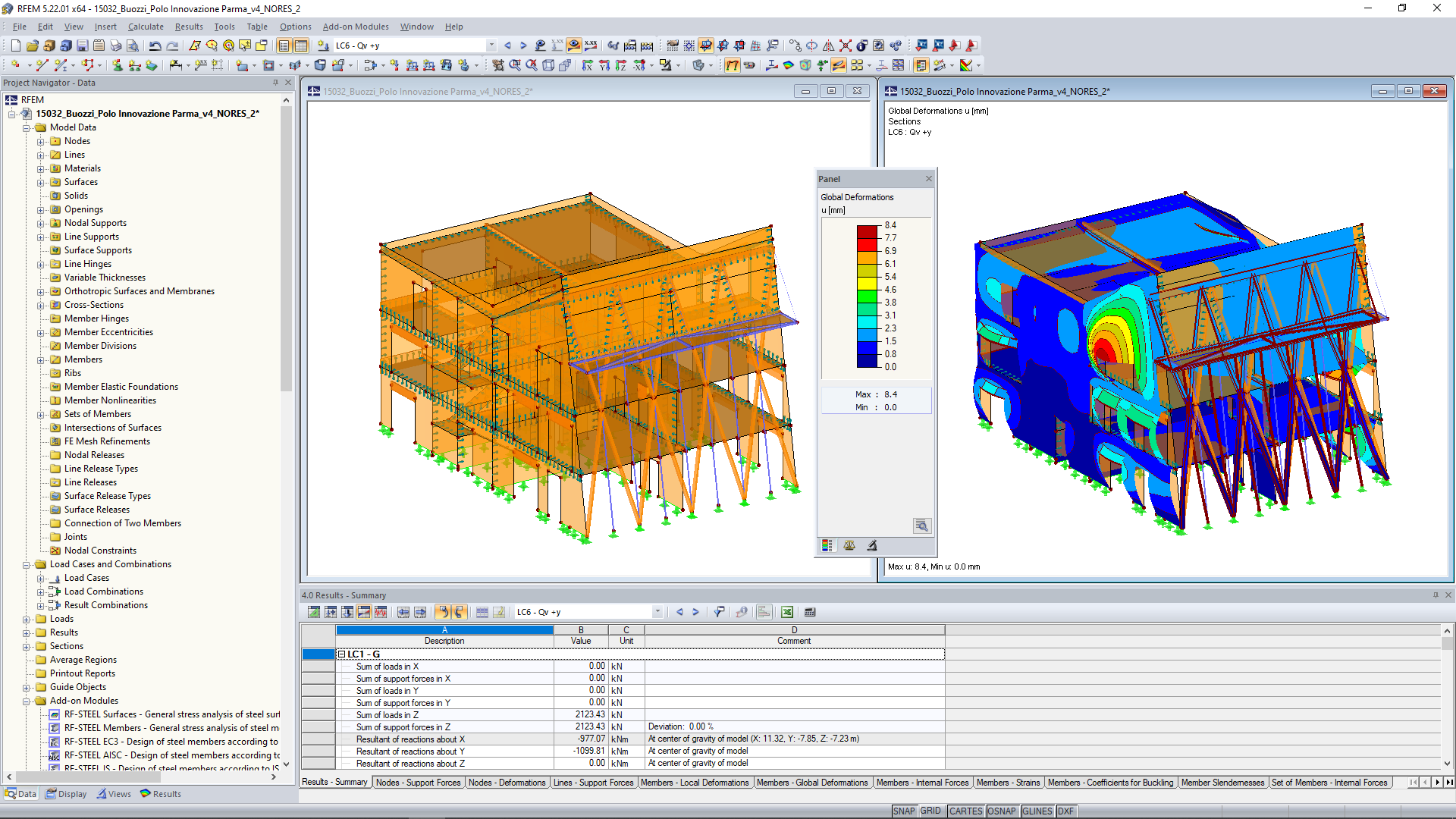 3D model a deformovaná konstrukce (© Studio Ergodomus)